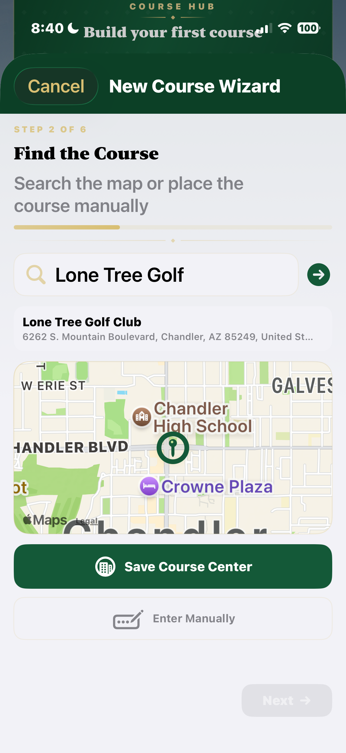 T'doff screen showing scorecard controls